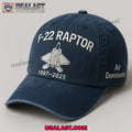 F-22 Raptor Air Dominance Tribute Retro Washed Cap