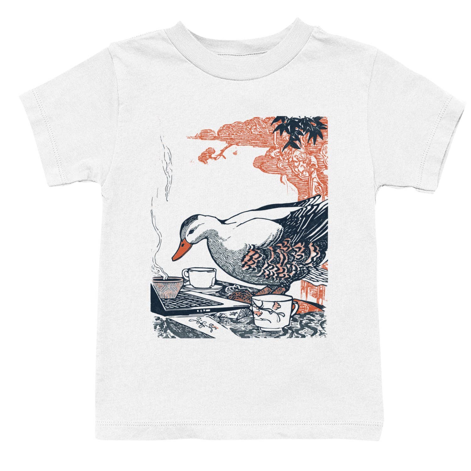 Duck Tea Ceremony Vintage Art Youth T-Shirt