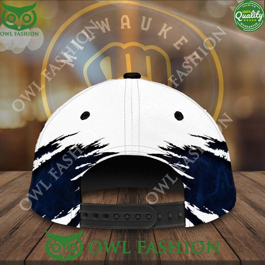 Milwaukee Brewers NL Central Division White Blue Classic Cap