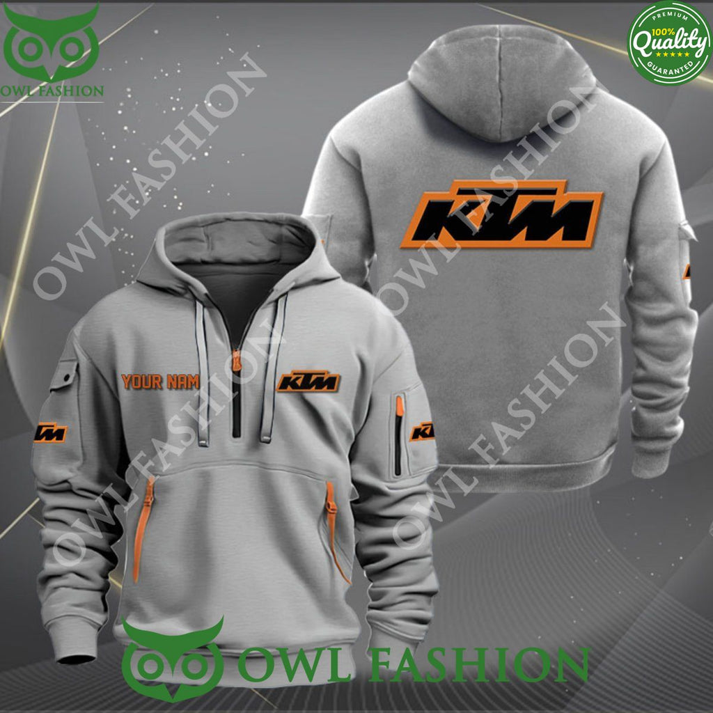 KTM Racing Motorcycles Luxury Brand Customized Color 2d quarter zip hoodie