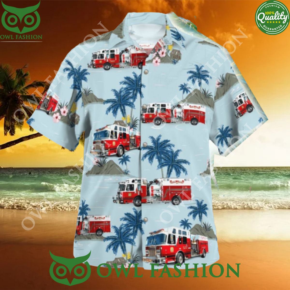 Fair Lawn Fire Company Fair Lawn New Jersey Hawaiian Shirt