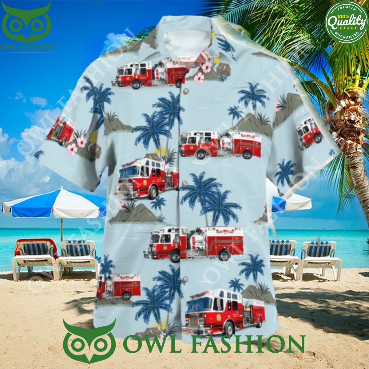 Fair Lawn Fire Company Fair Lawn New Jersey Hawaiian Shirt