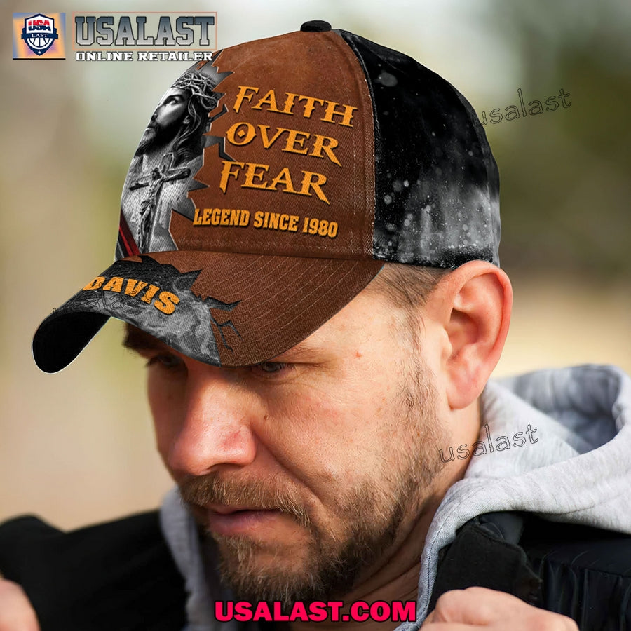 Faith Over Fear Legend Since 1980 Classic Cap Hat