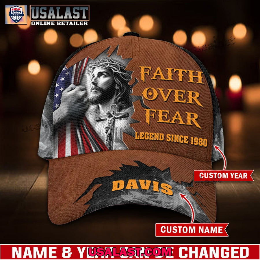 Faith Over Fear Legend Since 1980 Classic Cap Hat