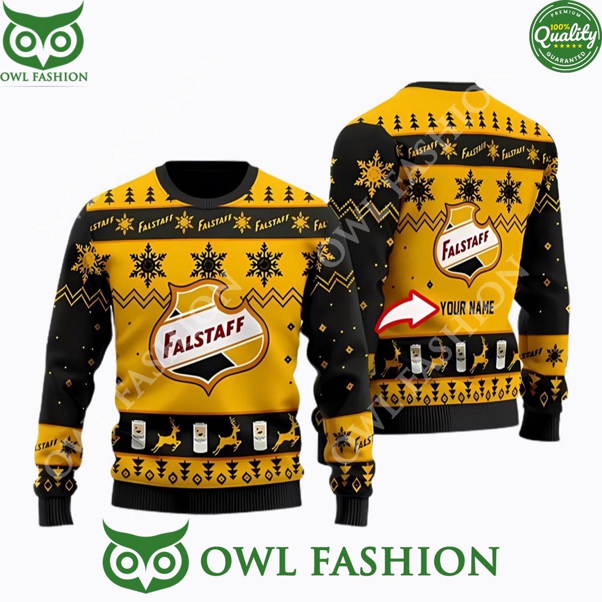 Falstaff Beer Custom Christmas Sweater Jumpers