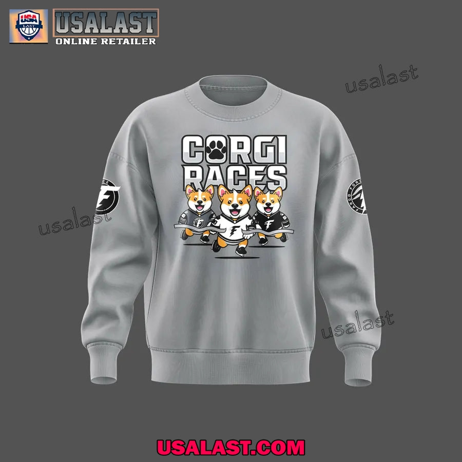 Fargo Force Ice Hockey Team Corgi Races Sweatshirt
