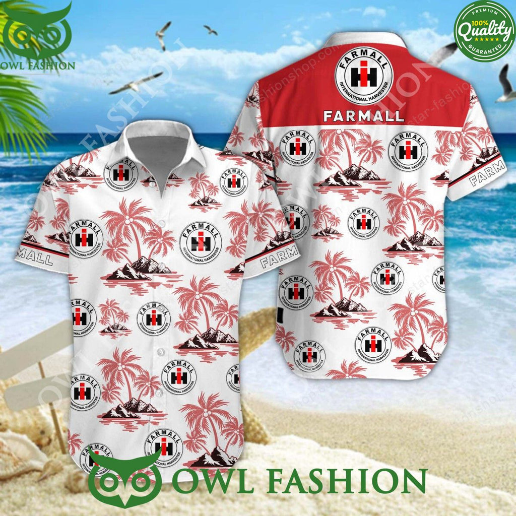 Farmall American truck and construction equipment hawaiian shirt and short