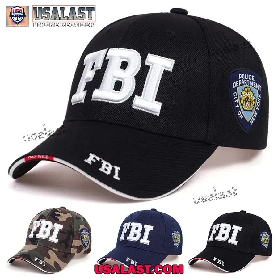 FBI New York Embroidery Logo Baseball Hat Cap