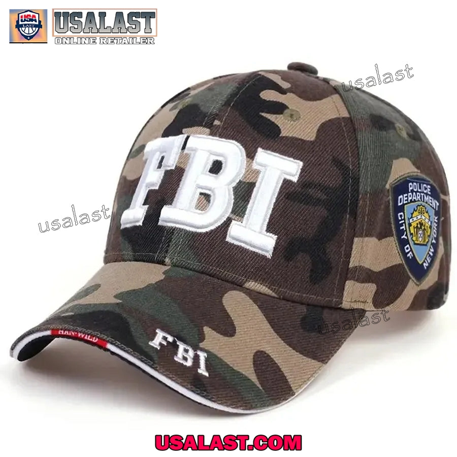 FBI New York Embroidery Logo Baseball Hat Cap