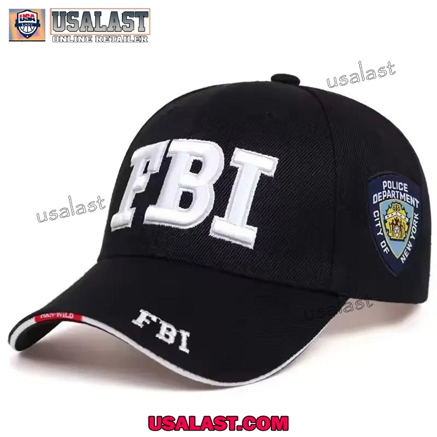 FBI New York Embroidery Logo Baseball Hat Cap