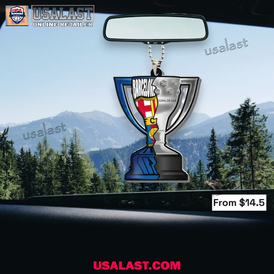 FC Barcelona 2025 La Liga Champions Hanging Ornament