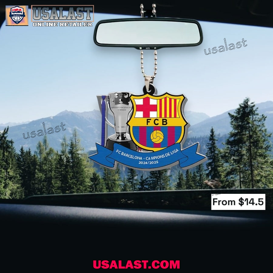 FC Barcelona Campions De Liga 2025 Hanging Ornament