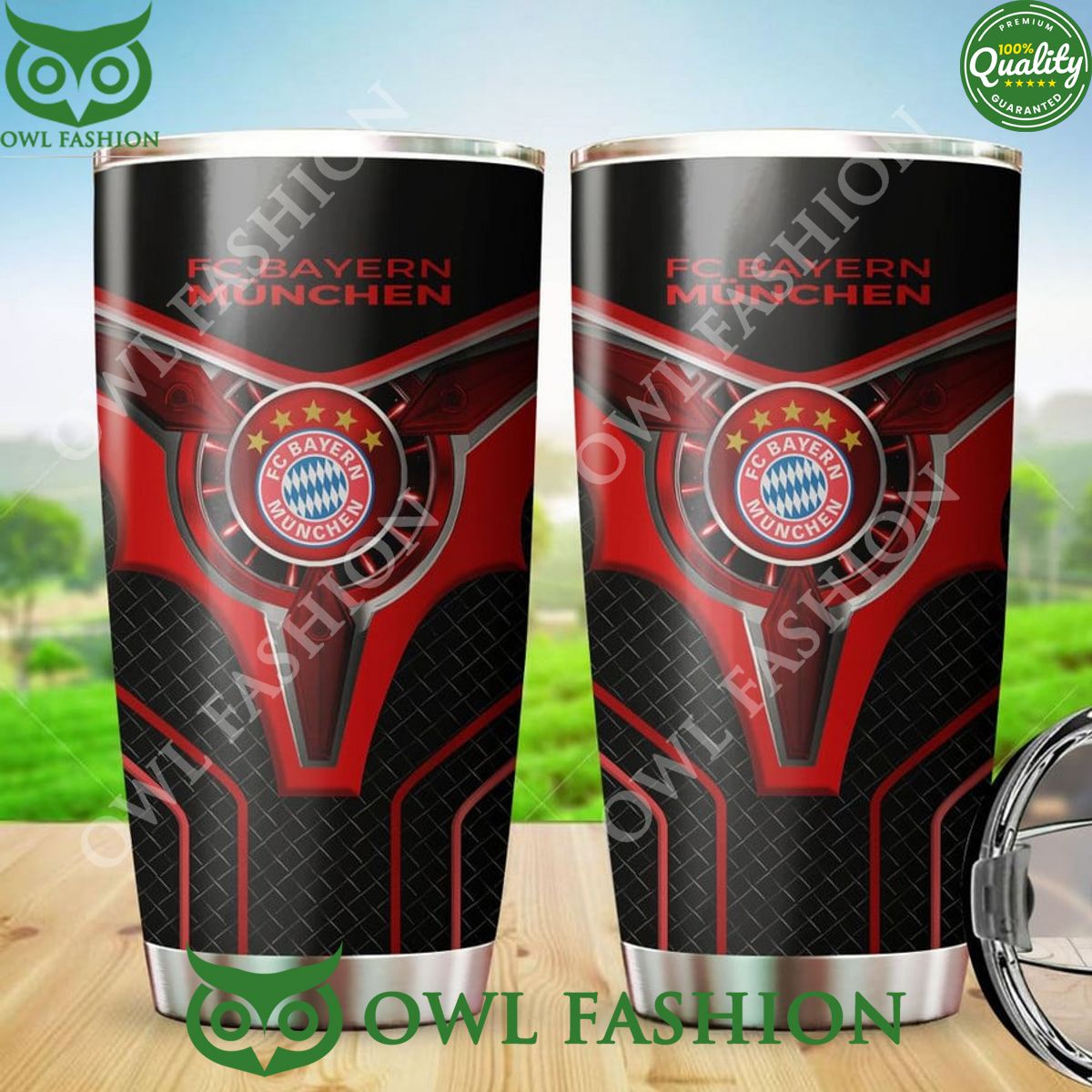 FC Bayern Munchen Robotic Pattern Football Tumbler