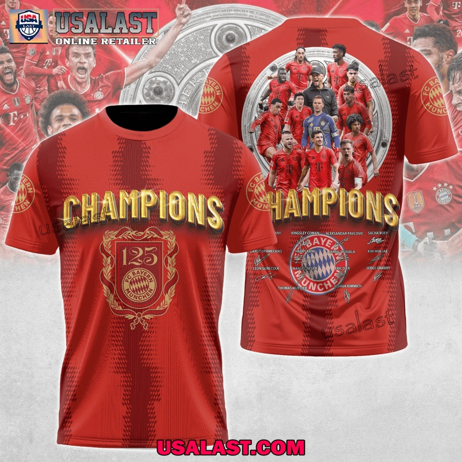 FC Bayern Munich 2025 Champions 3D Hoodie, T-Shirt