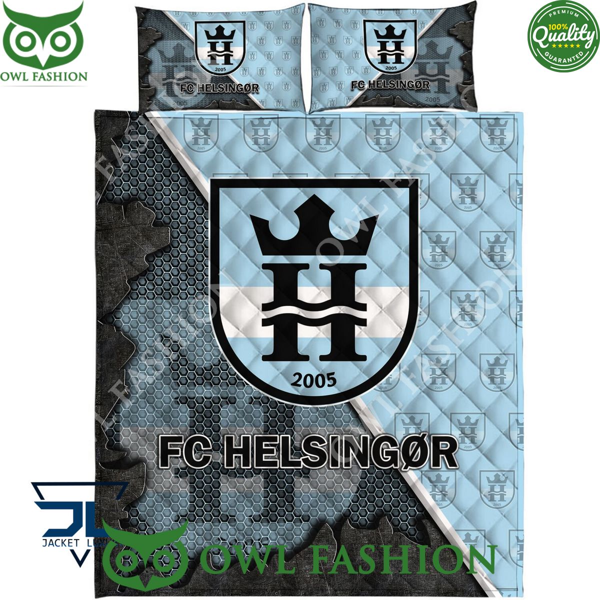 FC Helsingørs Superliga Quilt Broken Bedding Set