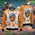 FC Lorient Big Logo Pine Trees Special Design Ugly Christmas Sweater