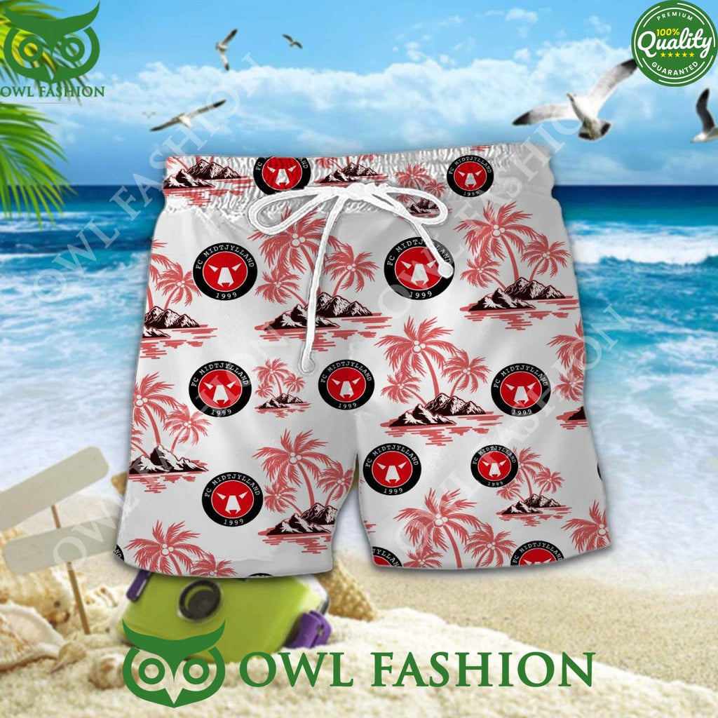 FC Midtjylland Danish Football Coconut Island Hawaiian Shirt