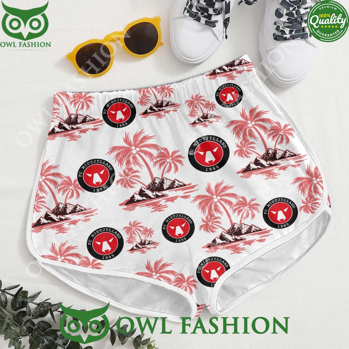 FC Midtjylland Danish Football Coconut Island Hawaiian Shirt
