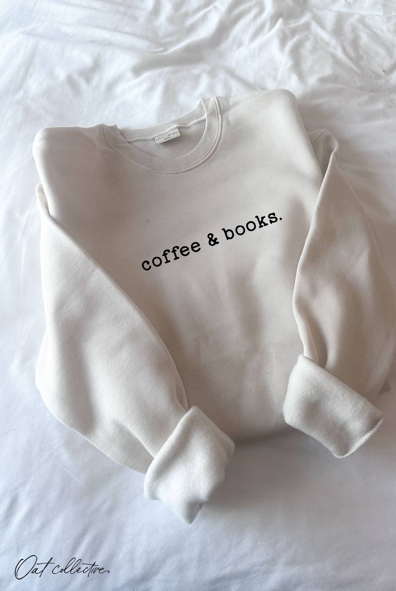Coffee and Books Graphic Sweatshirt