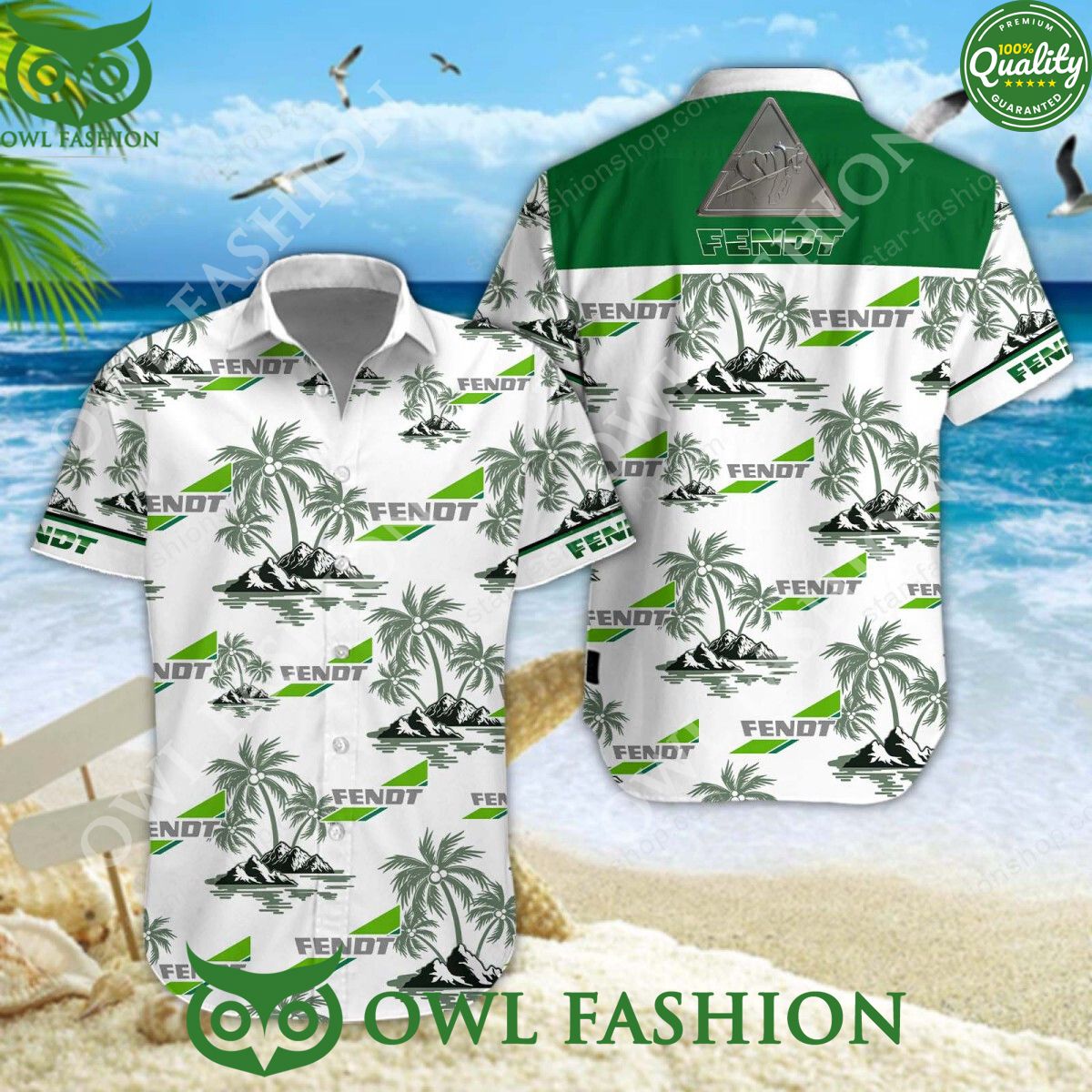 Fendt German agricultural machinery manufacturer hawaiian shirt and short