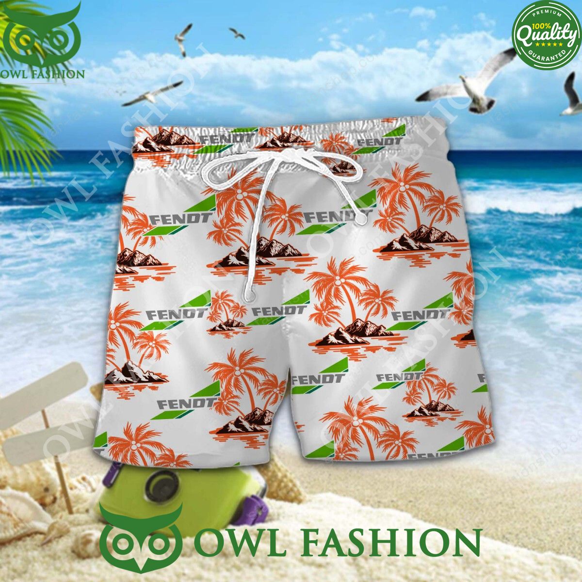 Fendt German agricultural machinery manufacturer hawaiian shirt and short