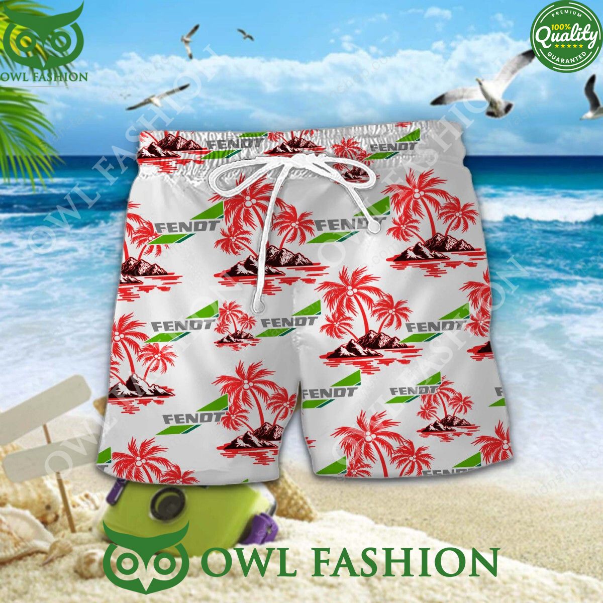 Fendt German agricultural machinery manufacturer hawaiian shirt and short