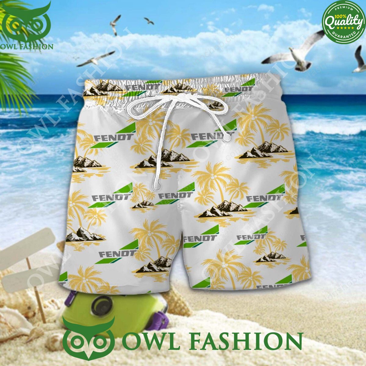 Fendt German agricultural machinery manufacturer hawaiian shirt and short