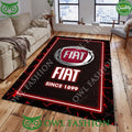 Fiat Red Logo Living Room Premium Rug Carpet