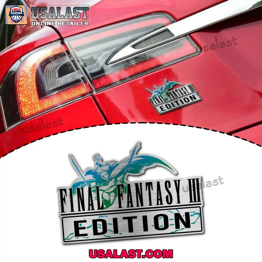 Final Fantasy III Edition Custom 3D Car Badge Sticker