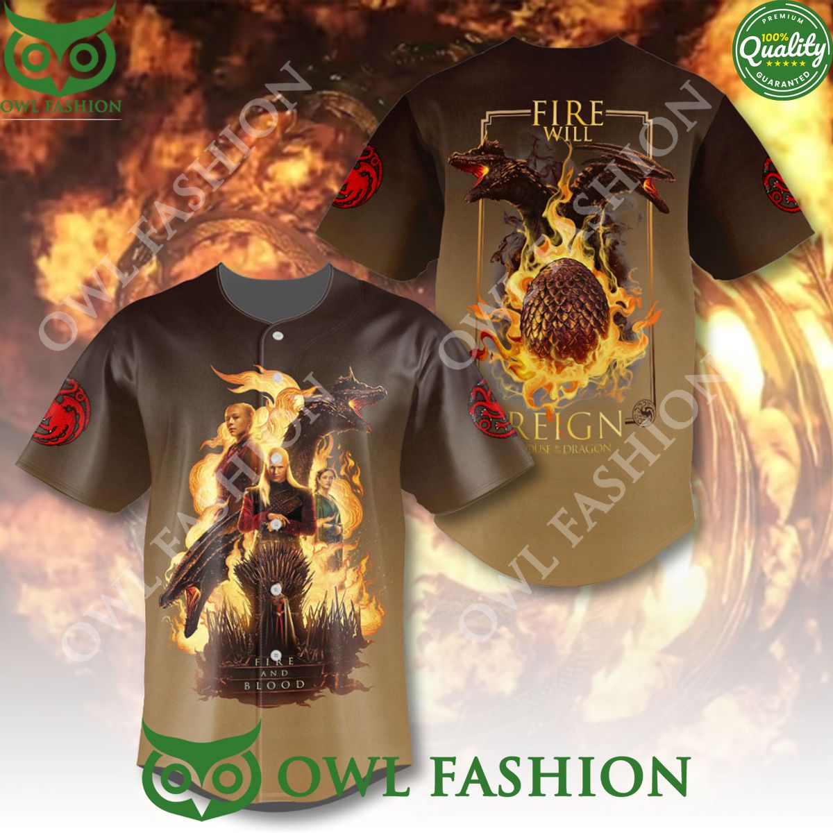Fire And Blood House Of The Dragon 3D Tshirt Hoodie