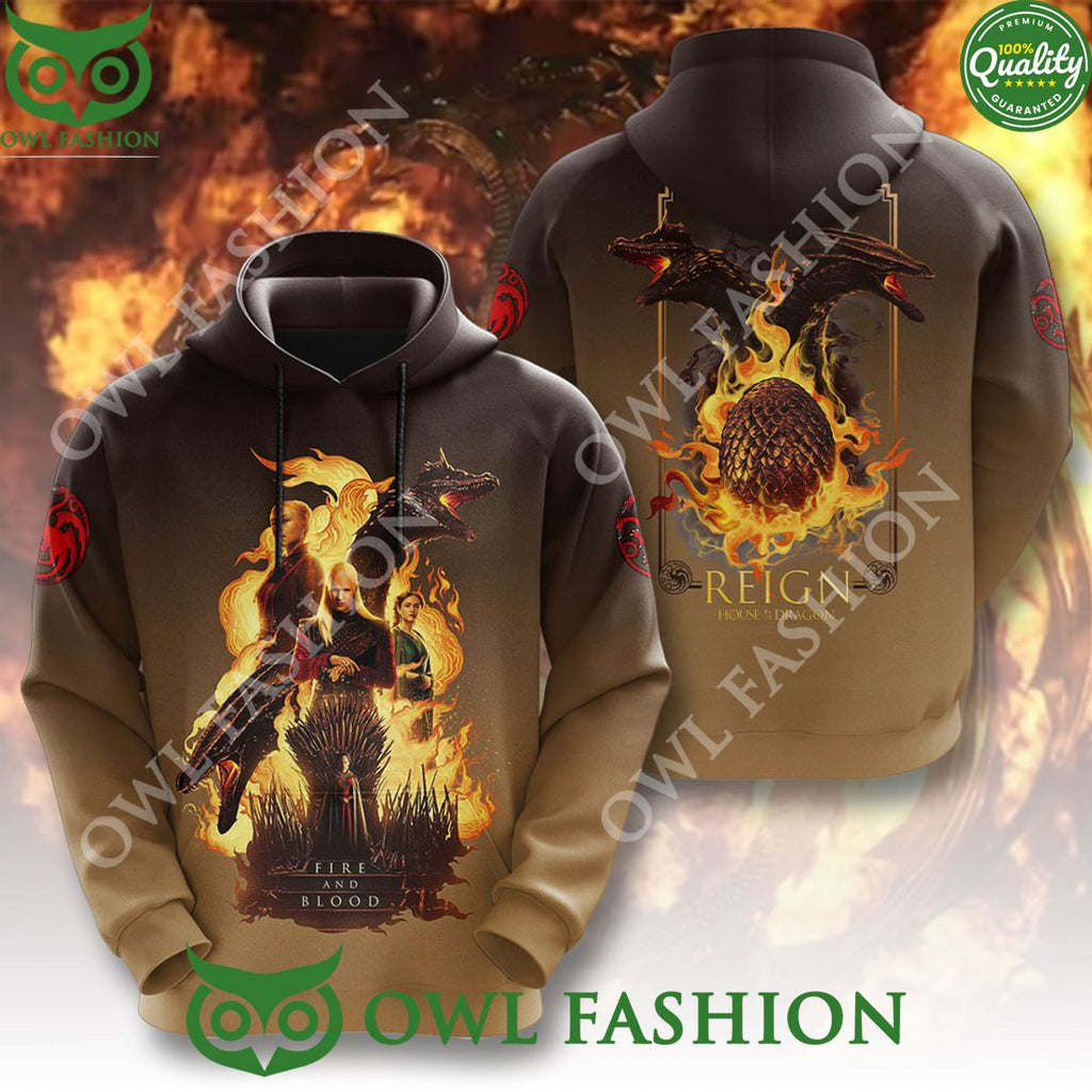Fire And Blood House Of The Dragon 3D Tshirt Hoodie