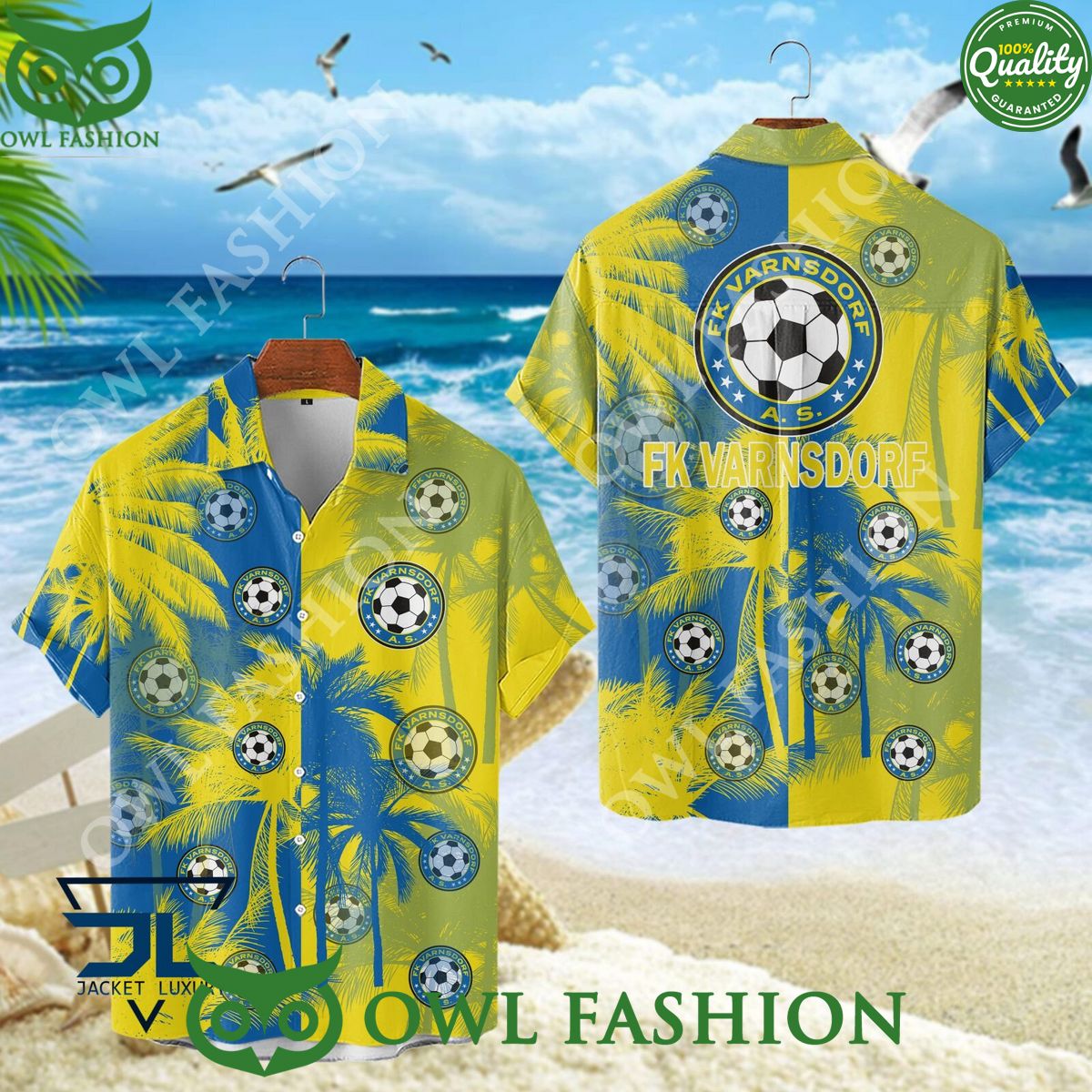 FK Varnsdorf Coconut Czech professional football hawaiian shirt