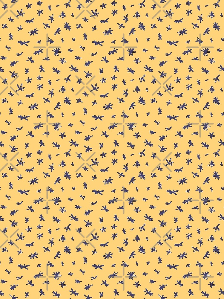 Tiny flowers pattern on yellow background by Elodie-Motifs