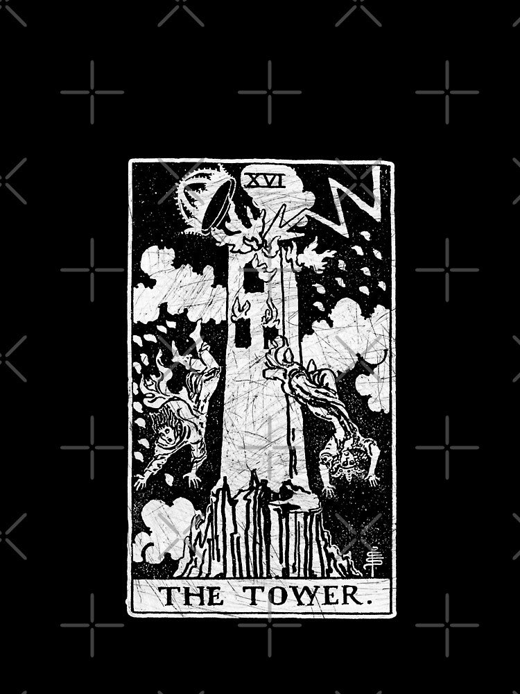 The Tower Tarot Card - Major Arcana - fortune telling - occult by createdezign