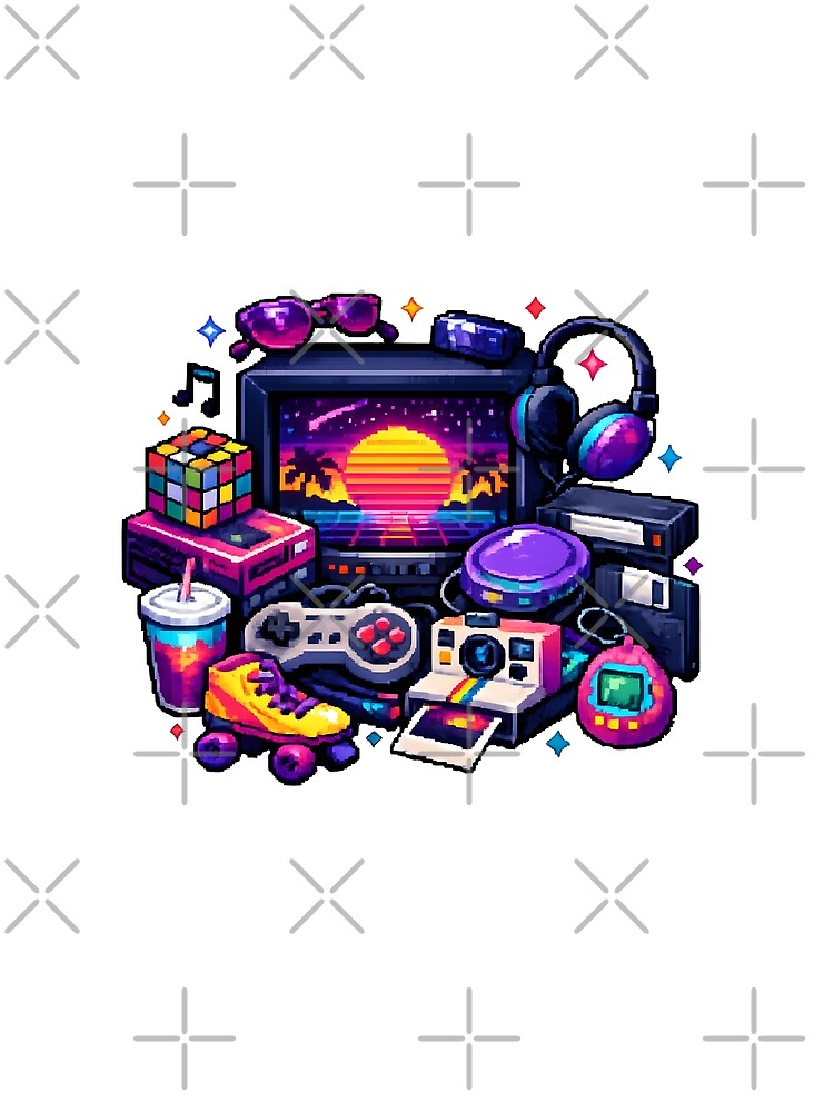 Funny 90s Throwback Gift Idea Y2K Aesthetic Retro Vintage Nostalgic Art by Divakar Fashion