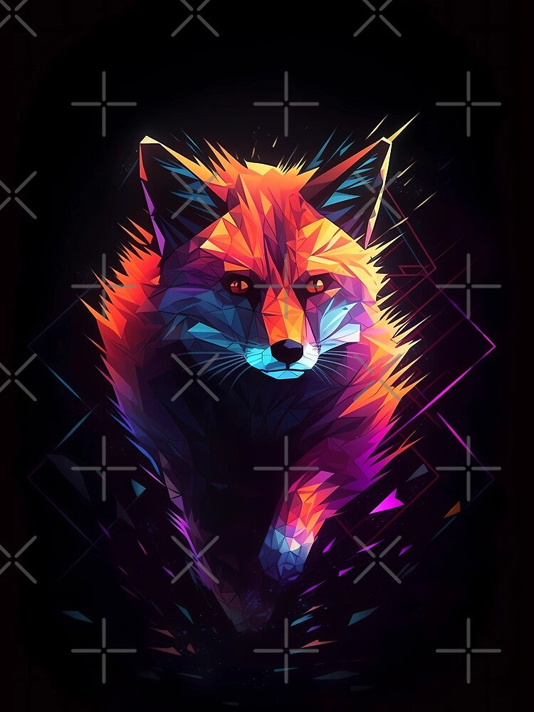 Fox retrowave vintage neon 80s by MDCGraphics