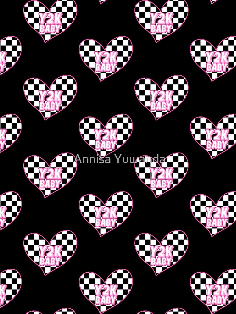 Retro Y2K Baby Checkered Box Pattern Heart #1 by Annisa Yuwanda