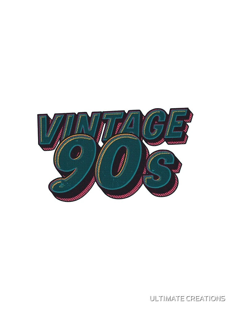 Vintage 90s Retro Typography Aesthetic Design by ULTIMATE CREATIONS