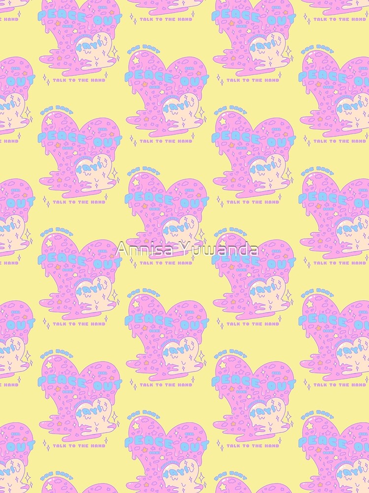 Cute Pastel Color Retro Aesthetic 90s Baby Melted Heart Quotes by Annisa Yuwanda
