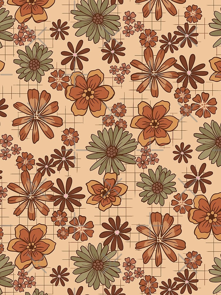 1970s retro flowers by EarthFaeryDSGN