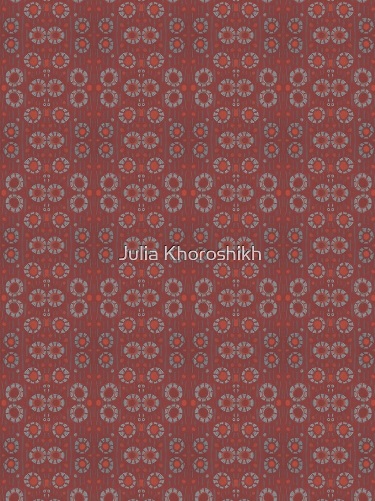 Find the Rabbit, Vintage Rustic Pattern, Grey Terracotta by Julia Khoroshikh