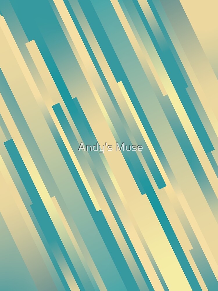 Timeless Retro Pattern Teal and Beige by Andy's Muse