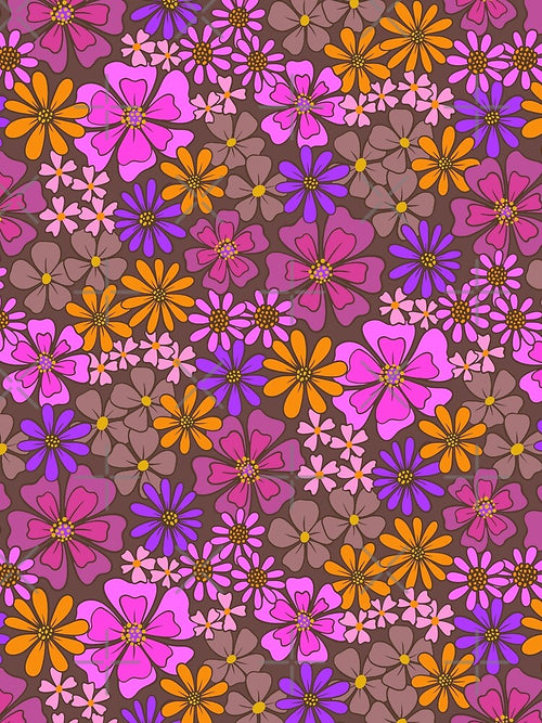 70s Retro flower power groovy pattern by EarthFaeryDSGN