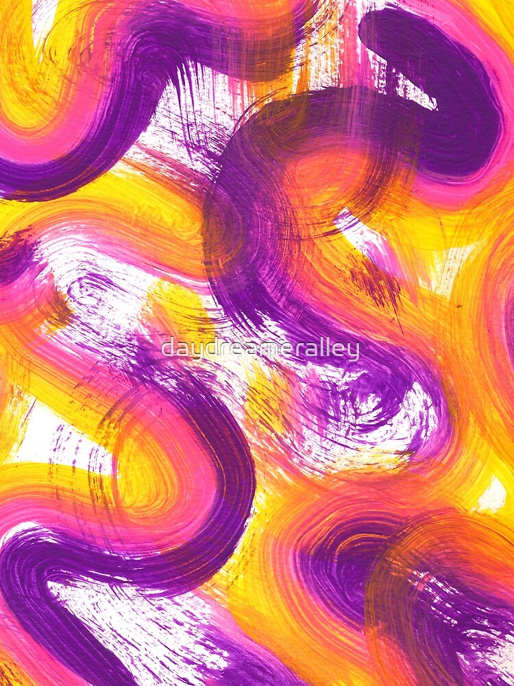 Retro Swirl Pattern in Sunset Color Palette by Daydreamer Alley