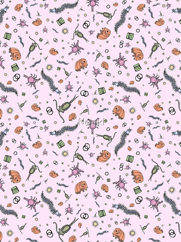 Microscopic Animals in Pink by Nemki