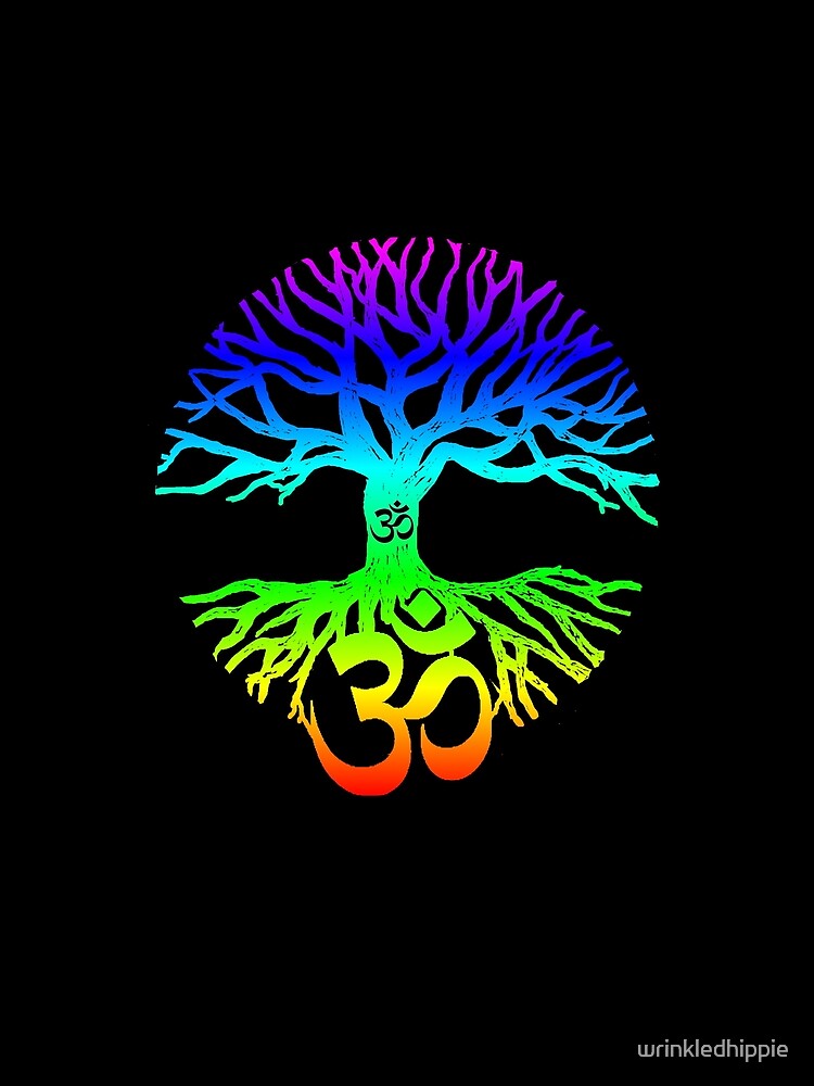 Tree of Life, Zen, Chakra colors, Yoga, Aum, Om by wrinkledhippie