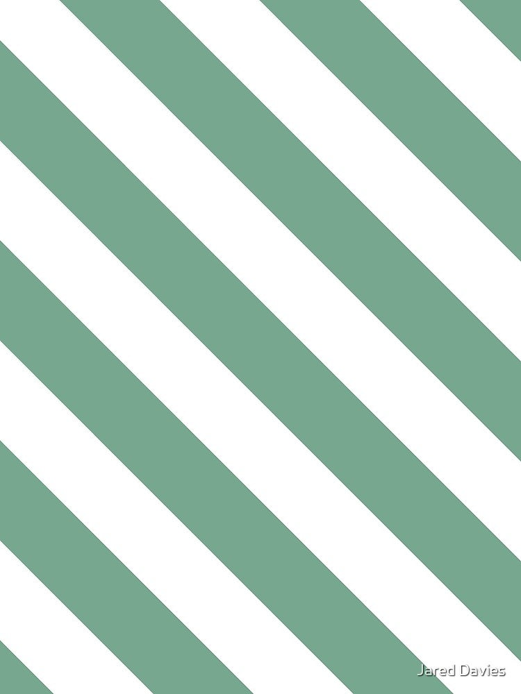 Diagonal Stripes: Seafoam Green by Jared Davies