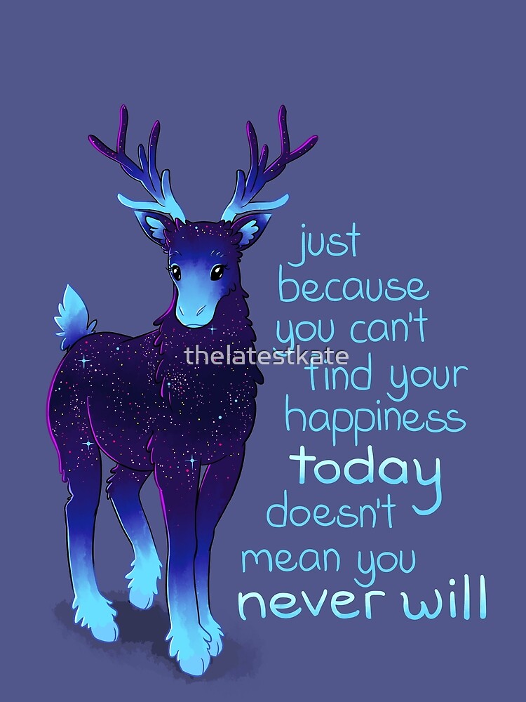 "Just Because You Can't Find Your Happiness" Galaxy Reindeer by thelatestkate