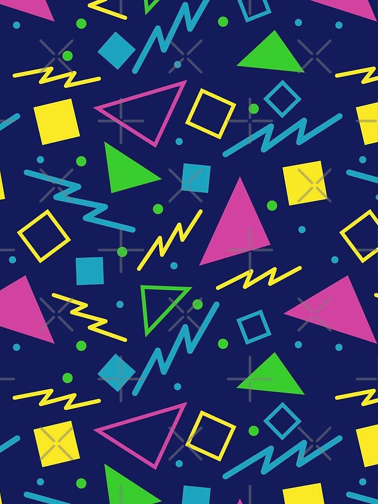 90s Navy and Neon Geometric by 90sAlien
