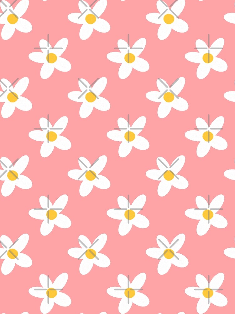 Cute and Simple Flower (Salmon Background) by KharaFox Design